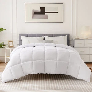All Season Cool Comforter Breathable Ultra-Soft Fluffy Fiber Lightweight Bedding - Picture 1 of 11