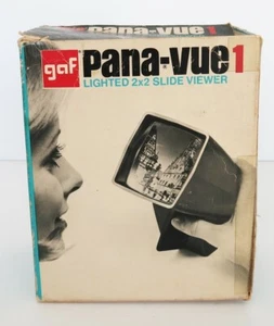 Vintage GAF Pana-Vue 1 Lighted 2x2 Slide Viewer Original Box Untested - Picture 1 of 11