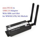 Mini PCI-E PCI-Express to USB Adapter with SIM Card Slot for WWAN/LTE/4G Module