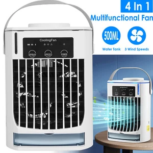 Air Conditioner Fan 4-in-1 Cold Mist Humidifier Air Cooler Fan 500ml Water Tank - Picture 1 of 13