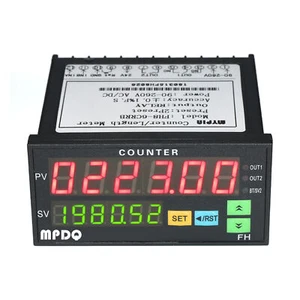 AC/DC 90~265V Digital Counter Length Meter +2 Relay Output & Pulse NPN NPN O6W7 - Picture 1 of 11