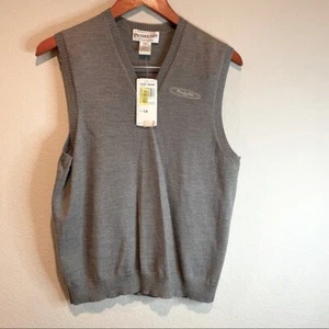 Neu mit Etikett Pendleton grau Merinowolle V-Ausschnitt Pullover Weste Damengröße L - Bild 1 von 4
