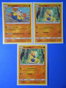 2x Hariyama 68/149, 2x Makuhita 67/149 Pokemon card Sun & Moon NM - Picture 1 of 2