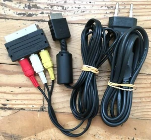 CÂBLE ALIM AUDIO VIDÉO ADAPTATEUR PÉRITEL OFFICIELS SONY PS1 PS2 PSONE AV cables - Photo 1/2