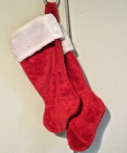 Coppia Peluche Calze Natale Rosse 19" Nuove - Foto 1 di 2