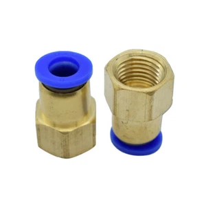 Pneumatic Straight Female Stud Hose Tube Inline Push Fit Connector Air Line BSP - Picture 1 of 24