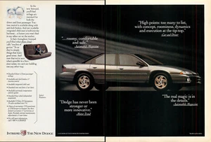 Magazine Print Ad DODGE 1993 Intrepid Airbags Integrated Child Seat Two-Page - Foto 1 di 1