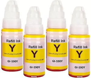 4 Yellow C590Y Ink Refill Bottle for Canon Pixma G3510 G4500 G4510 G4511 Non-OEM - Picture 1 of 1