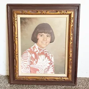 Ritratto fotografico dipinto vintage metà secolo di giovane ebrea - Foto 1 di 5