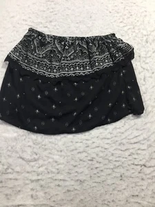 Maurices Skirt Women XL Black White Paisley Top Part Double Layered Lined - Picture 1 of 7