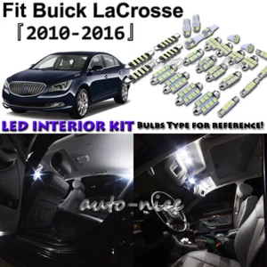 17x White LED Interior Lights Package Kit For 2010 - 2015 2016 Buick LaCrosse - Picture 1 of 11