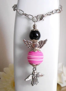 Anhänger f. Auto Rückspiegel Schutzengel Engel - Pink - Taschenbaumler - Bild 1 von 8