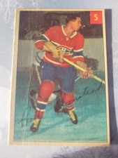 VINTAGE 1954-55 PARKHURST MONTREAL CANDIENS BURT OLMSTED (DIRTY BERT) RARE CARD