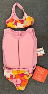 Lands End Girls 3-Pc Bathing Swim Suit 2T with Floatation Jacket Vest NEW NWT - Picture 1 of 6