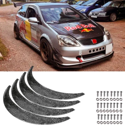 For Honda Civic Prelude Flexible Fender Flares Wide Body Wheel Arches Mudguards - Image 1 of 4
