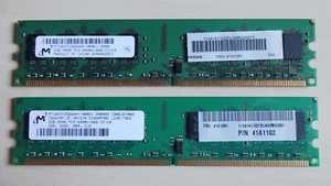 Micron 4GB (2x2GB) DDR2 PC2-6400 800Mhz MT16HTF25664AY Desktop RAM Memory - Picture 1 of 1