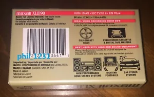 ONE (1) rare Maxell XLII 90 grey wrapper Japan high bias Tape for Cassette deck - Picture 1 of 2