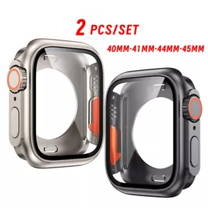 For Apple Watch 10/9/8765 42/46mm Change To Ultra Cover PC Full Protective Case - Picture 1 of 22