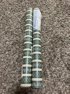 Rosedale Vintage Wallpaper CS3156 Green & Ivory stripe hearts & flowers 2 Rolls - Picture 1 of 5