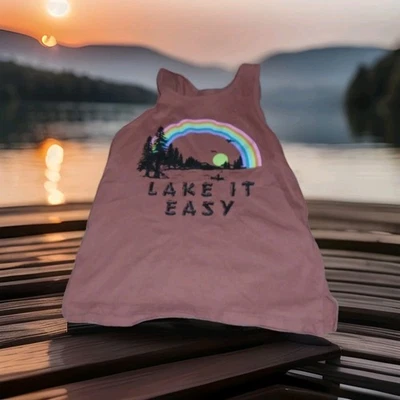 CAMISETA SIN MANGAS GAP KIDS "LAKE IT EASY'" DIVERTIDA NIÑA TALLA MEDIANA Foto 1 de 2