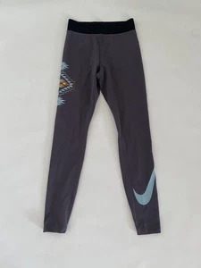 Nike Dri-Fit N7 Athletic Pants Small Leggings Aztec Tribal Gray 30” Inseam S EUC - Picture 1 of 5