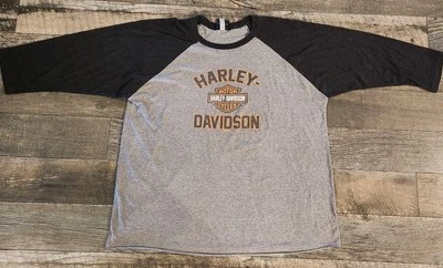 Camiseta de béisbol Harley Davidson vintage para hombre 2XL AKRON OHIO motociclista gris  Foto 1 de 4