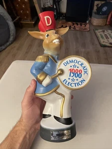 Jim Beam Whiskey 1988 Political Democrat Decanter - Empty Whiskey Bottle Donkey - Picture 1 of 9