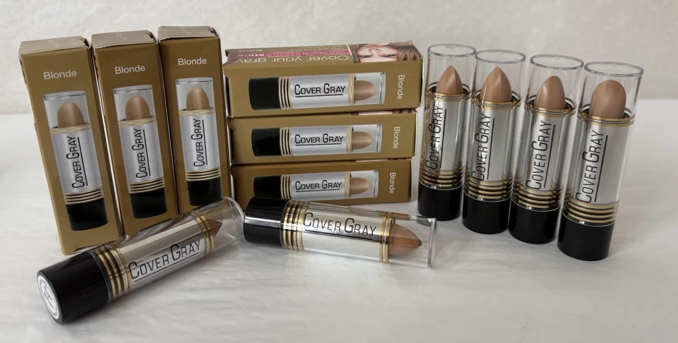 Nuevo PACK DE 6 PALITOS de retoque para cubrir tu raíz gris rubio marrón claro Foto 1 de 3