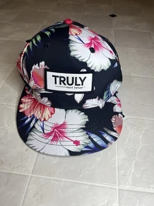 Cappello Berretto Seltzer Davvero Rigido Snapback Nero Tropicale Floreale Promo Birra Bere - Foto 1 di 6