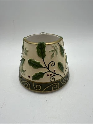 Yankee Candle Vidrio Acebo Berry Tarro Candle Topper Lámpara Pantalla Chimenea Pequeña Foto 1 de 3