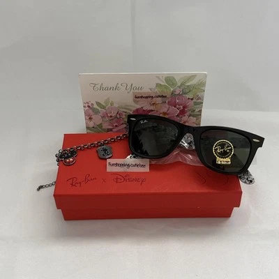 NEW Limited Ed Ray-Ban Wayfarer Sunglasses Disney Mickey Mouse 90th RB2140 Italy - Image 1 of 4