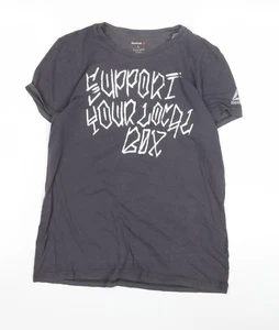 Reebok Unisex Black T-Shirt - L - Casual Crew Neck - Picture 1 of 12