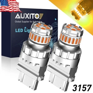 2x High Power 3157 3057 LED Amber Yellow Turn Signal Light Bulb AUXITO US STOCK - Picture 1 of 9