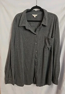 Chaqueta camisa polar gris terra & sky usada para mujer talla grande 4X (28W-30W) - Imagen 1 de 5