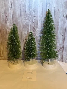 Set 3 Pennelli Bottiglia Valerie Illuminati Graduati Glitter Alberi Basi Bianche - Foto 1 di 4