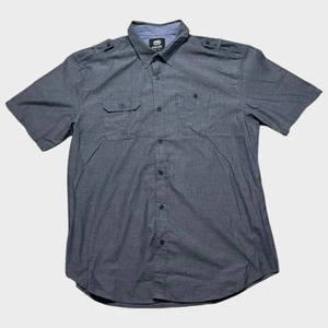 Ecko Unltd. Shirt Men's Grey Short Sleeve Cotton Vintage Y2K Size XL - Picture 1 of 4