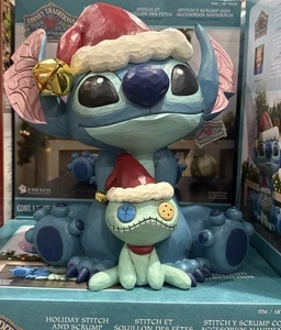 Jim Shore Disney Traditions SANTA STITCH WITH SCRUMP - CHRISTMAS 2025 Statue - Picture 1 of 4