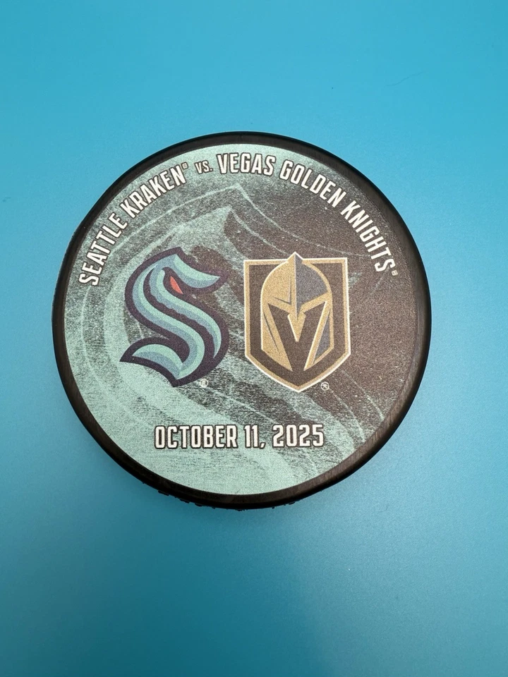 Seattle Kraken vs Vegas Golden Knights Matchup Puck 10/11/25 - Image 1 of 2