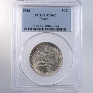 1946 Iowa 50C PCGS Certified MS 62 - Picture 1 of 2