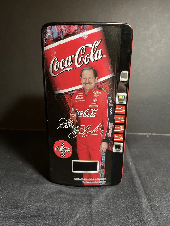 Dale Earnhardt #3 Coca-Cola 1998 Tin Vending Machine With 1/64 Nascar Diecast - Image 1 of 4