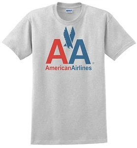 Camiseta de American Airlines. 100 % algodón. Gris ceniza, caqui, blanco, amarillo. S - XXXL - Imagen 1 de 5