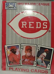 1993 Cincinatti Reds Major League Bicycle Baseball Playing Cards Sealed New - Picture 1 of 3