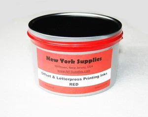 Red Offset and Letterpress Printing Ink - 2.5 lbs - Picture 1 of 1