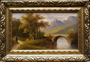 Spatieren in der Alpenlandschaft um 1900. - Picture 1 of 3