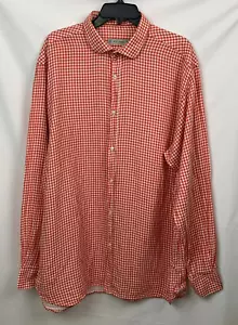Scott James Shirt Red/White Checkered Collared Buttons Cotton Size XXL - Picture 1 of 6