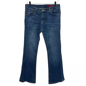 Seven 7 Damen Größe 8 klassische Flare Jeans mittelwaschblau Denim 29 x 30 - Bild 1 von 9