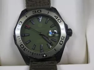 TAG Heuer Aquaracer Titanium Green 43mm Calibre 5 Automatic Watch Rare WAY208E - Picture 1 of 14