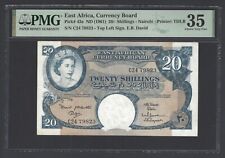 East Africa 20 Shillings ND(1961) P43a Very Fine