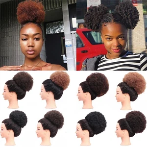 Perücke für Frauen Afro Pferdeschwanz Puff Kordelzug Wickel Synthetik lockige Frisur 6"8" - Bild 1 von 17