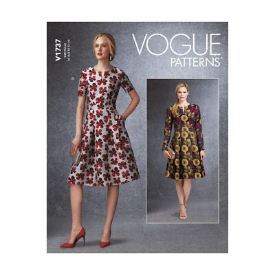 Vogue Schnittmuster V1737 - Kleid - mit schmalem oder weitem Rock - Bild 1 von 4